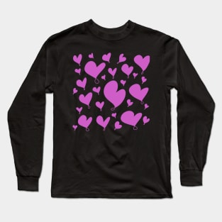 Pink hearts Long Sleeve T-Shirt